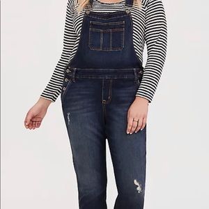 Torrid dark wash Overalls